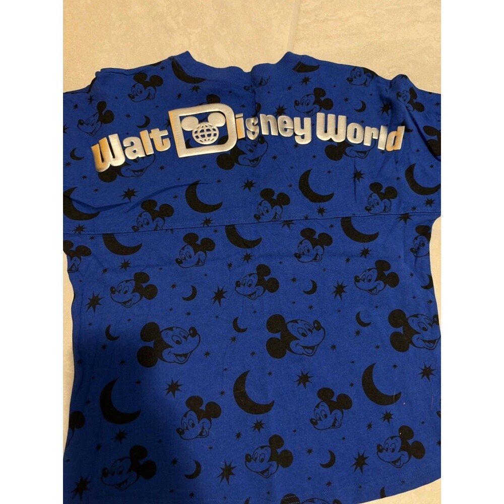 Disney Wishes Come True Blue Spirit Jersey Kids XL Mickey Moon Stars WDW